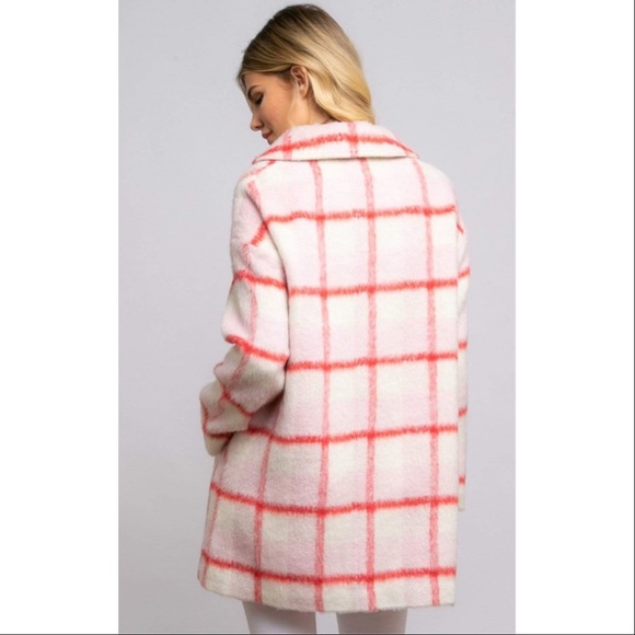 Eva Franco Strawberry Plaid Coat 2X NWT - Picture 3 of 3